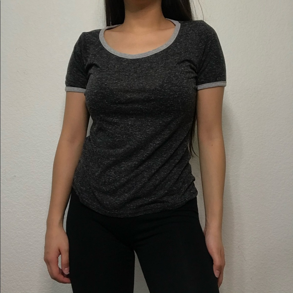 🌱 Charlotte Russe | Dark & Light Gray Tee